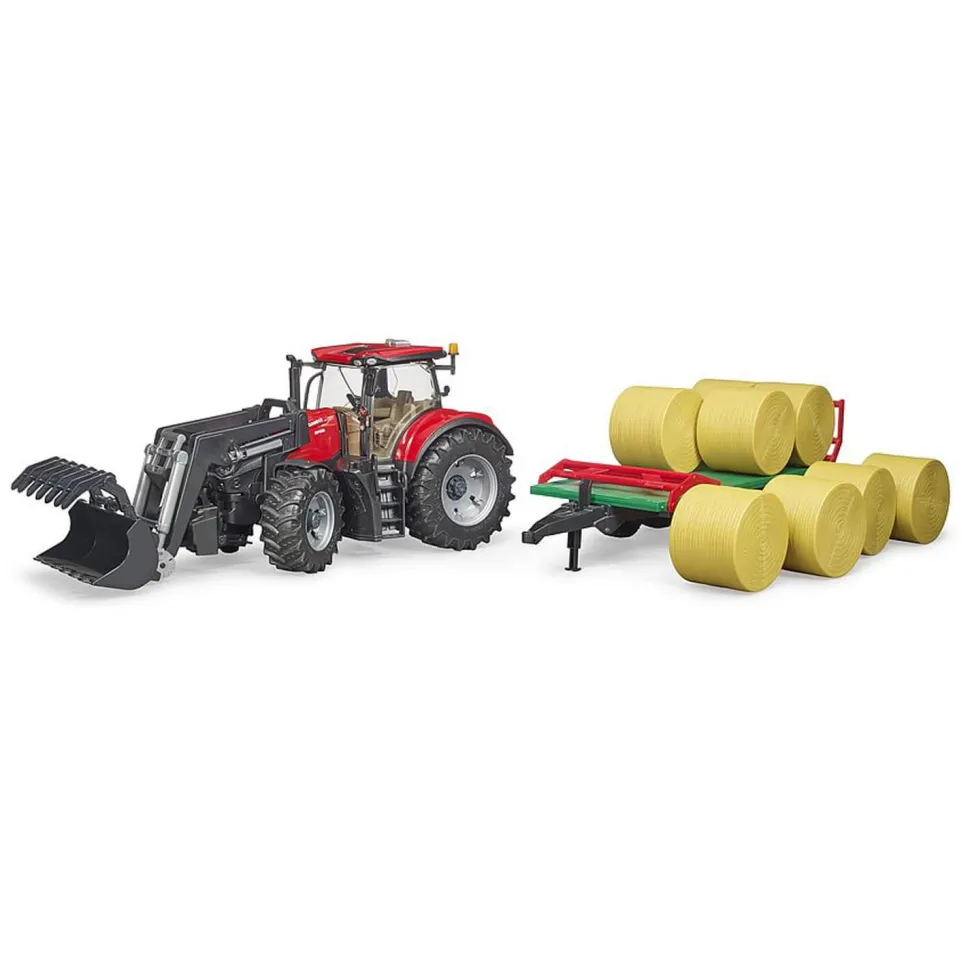 Tracteur Case IH Optum 300CVX avec remorque de transport ball - Bruder