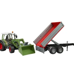 Tracteur Fendt Vario 211 avec chargeur et remorque - Bruder
