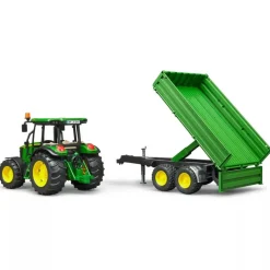 Tracteur John Deere 5115M avec remorque - Bruder