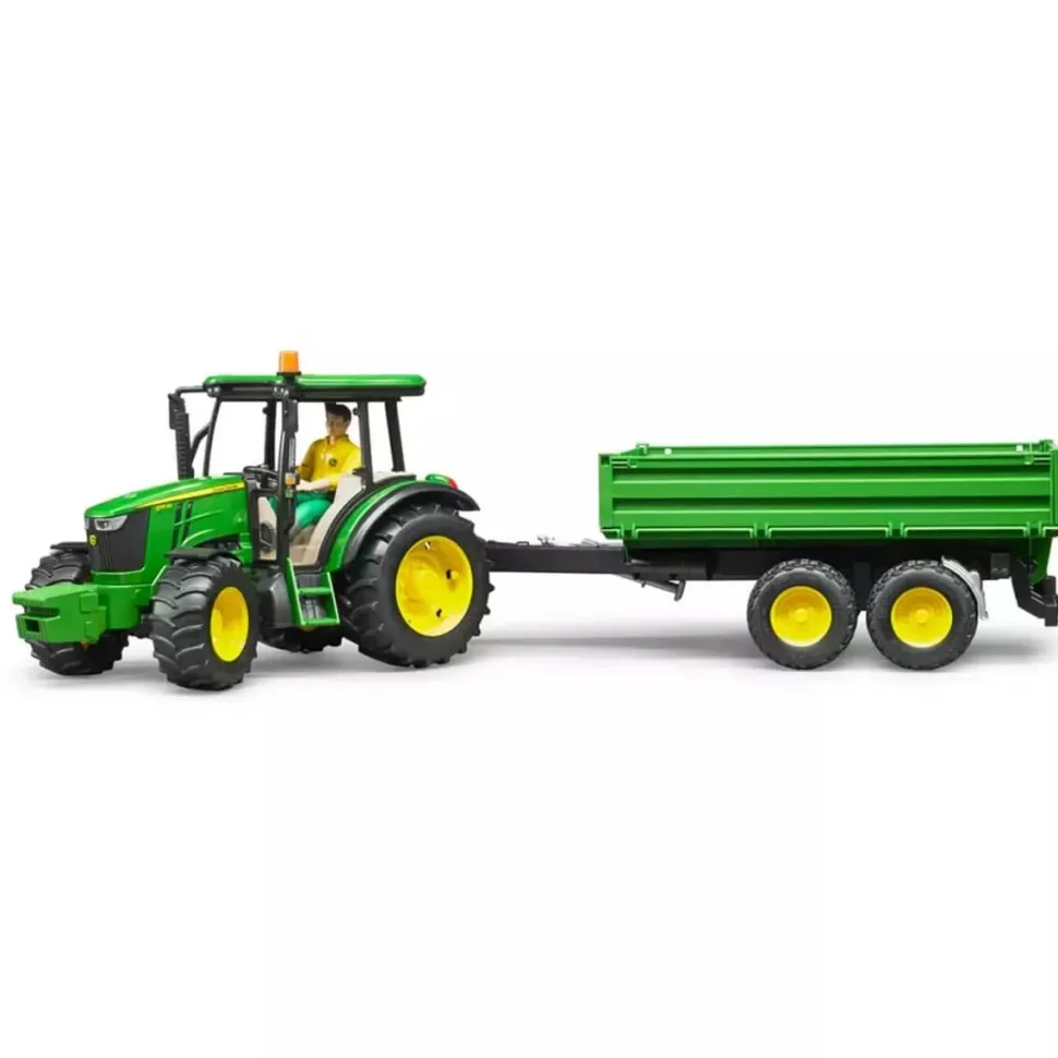 Tracteur John Deere 5115M avec remorque - Bruder