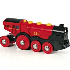 Train Brio : Locomotive rouge puissante à piles - Brio