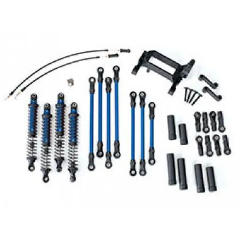 Traxxas Kit Bras/Biellette Long Trx-4 Complet Bleu - Traxxas