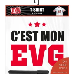 T-Shirt signatures C'est mon EVG avec feutre - RueDeLaFete
