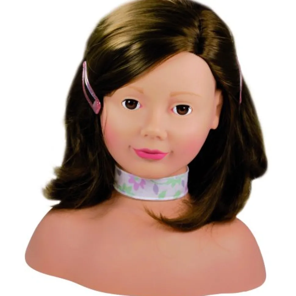 Tête à coiffer et à maquiller - Cheveux bruns - Gotz