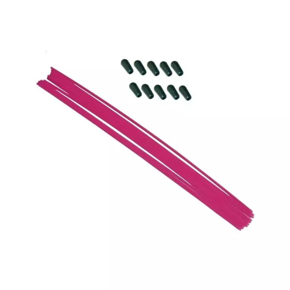 Tube antenne 30cm rose fluo avec capuchon silicone - HobbyTek - HOBBYTECH