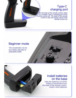 TURBO RACING MICRO MONSTER TRUCK RTR 1/76ÈME NOIR - Turbo Racing