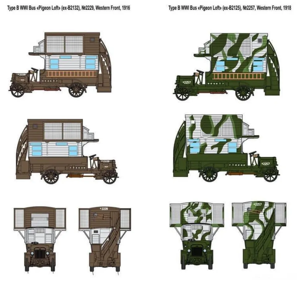 Type B WWI Bus "Pigeon Loft - 1:72e - Roden - Roden