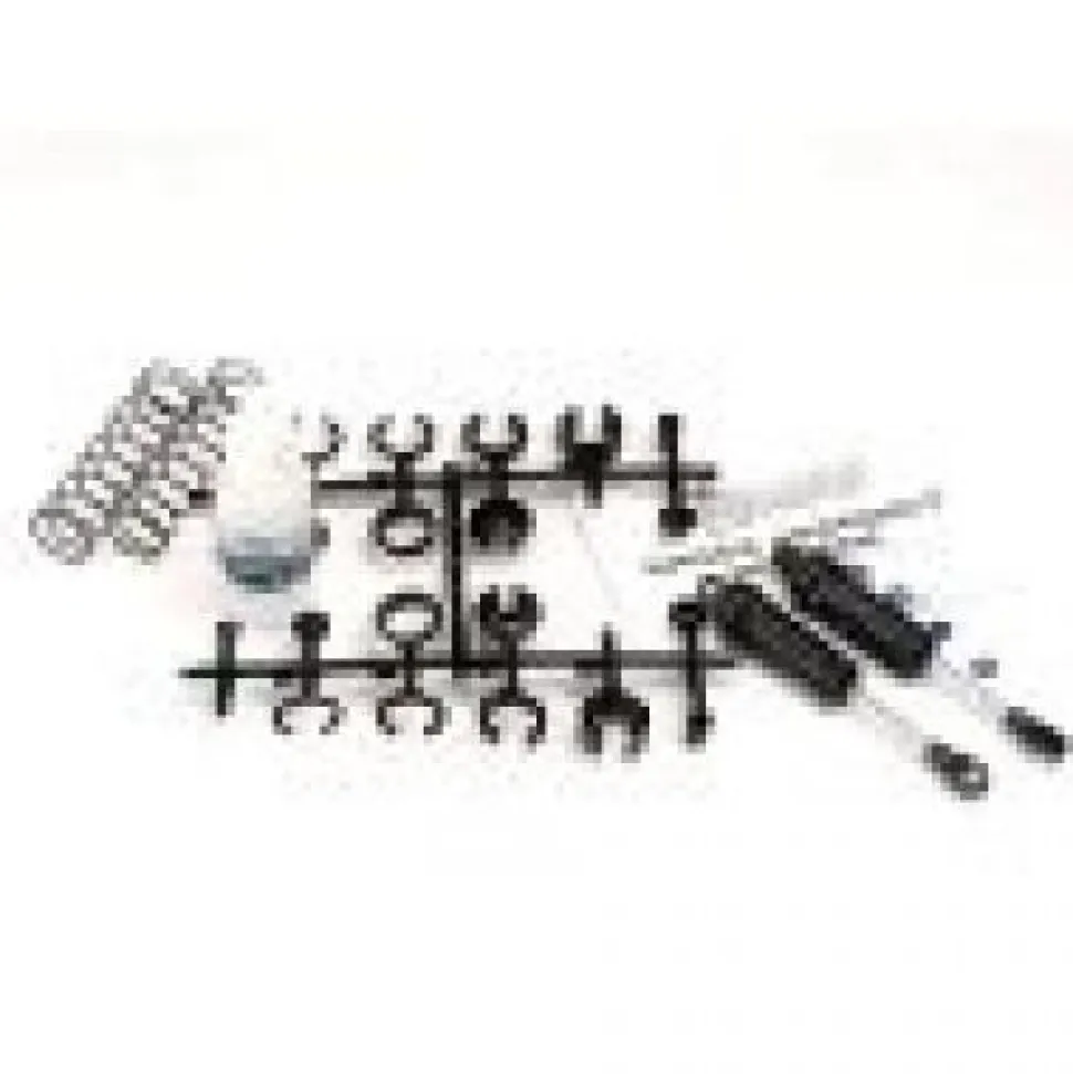 Ultra Shocks (grey) (long) (complete w/ spring pre-load spacers & springs) (2) - Traxxas