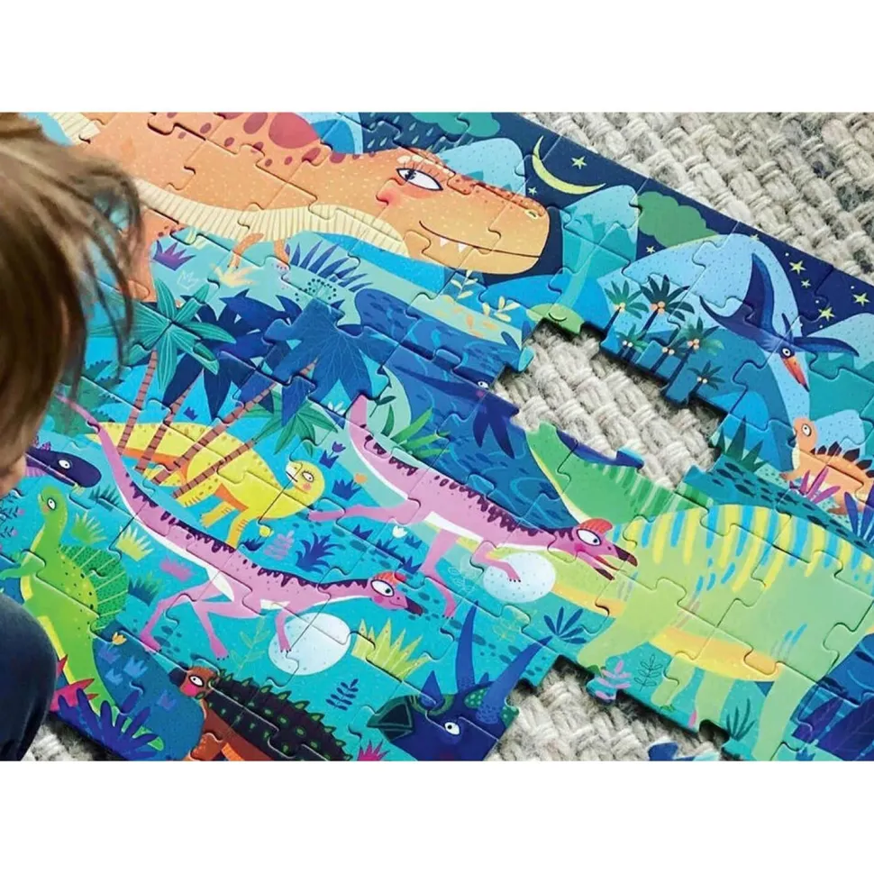 Valise Puzzle 104 pièces : Dinosaures - Plan Toys