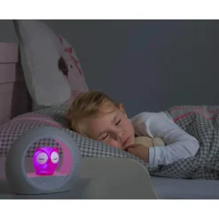 Veilleuse Lou le Hibou Anti-Pleurs - Rose - Zazu