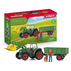 Véhicule Farm World : Tracteur et remorque - Schleich
