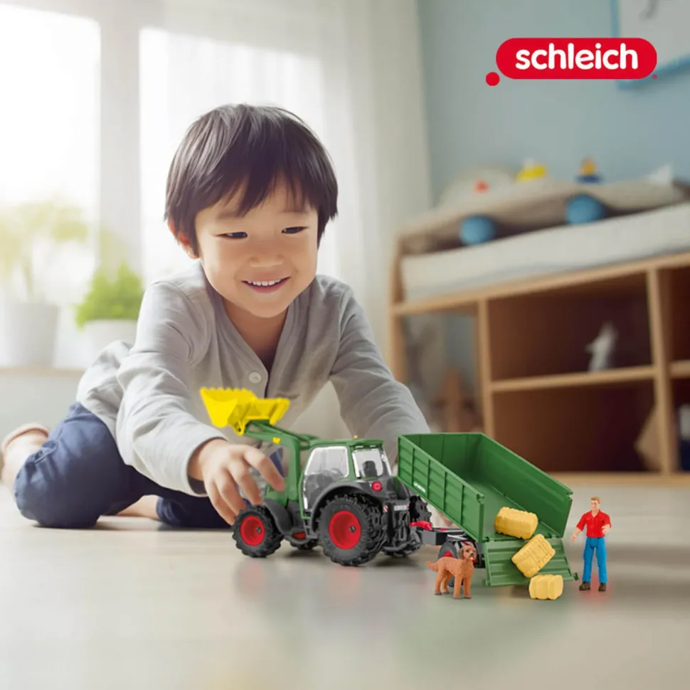 Véhicule Farm World : Tracteur et remorque - Schleich