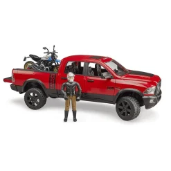Véhicule Pick-up RAM 2500 Power Wagon avec Ducati Desert Sled et co - Bruder