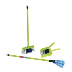 Vileda - Set de ménage avec balai à frange "Color Line" - Klein