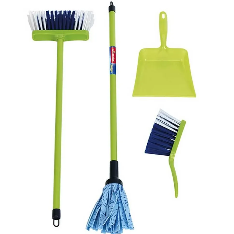 Vileda - Set de ménage avec balai à frange "Color Line" - Klein