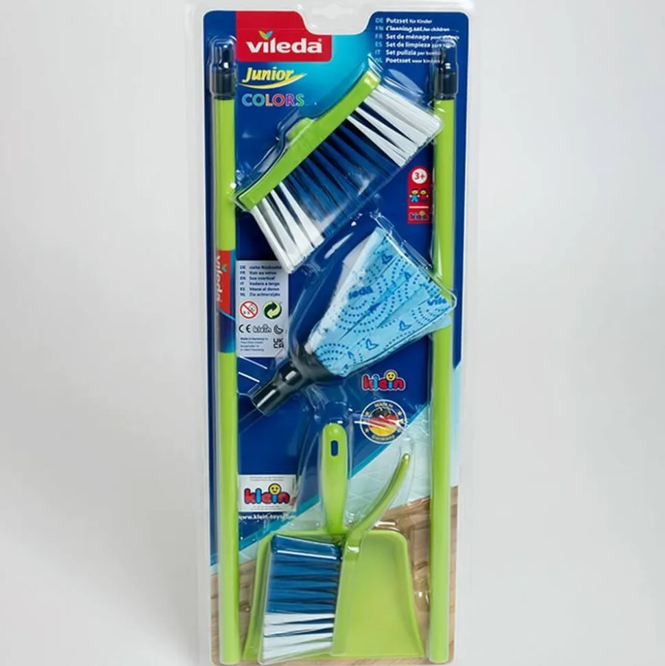 Vileda - Set de ménage avec balai à frange "Color Line" - Klein
