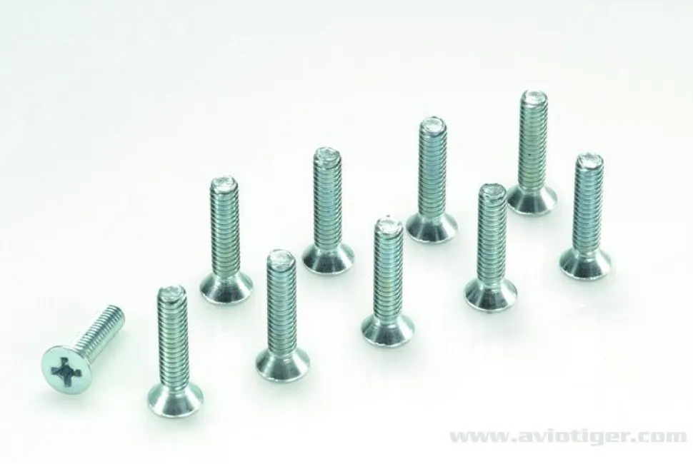 Vis Tete Cone Cruci M3X20 Acier (10) - GF-0171-006 - Gforce