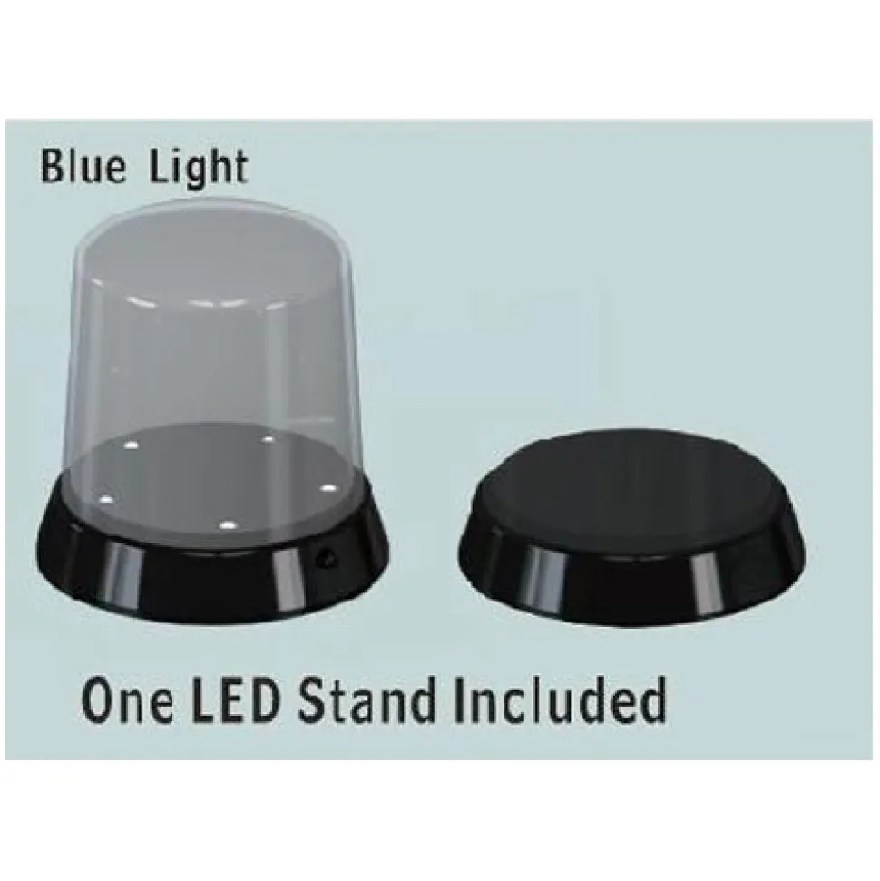 Vitrine ronde (haut arrondi) : Base avec LED Lumineux - Master Tools