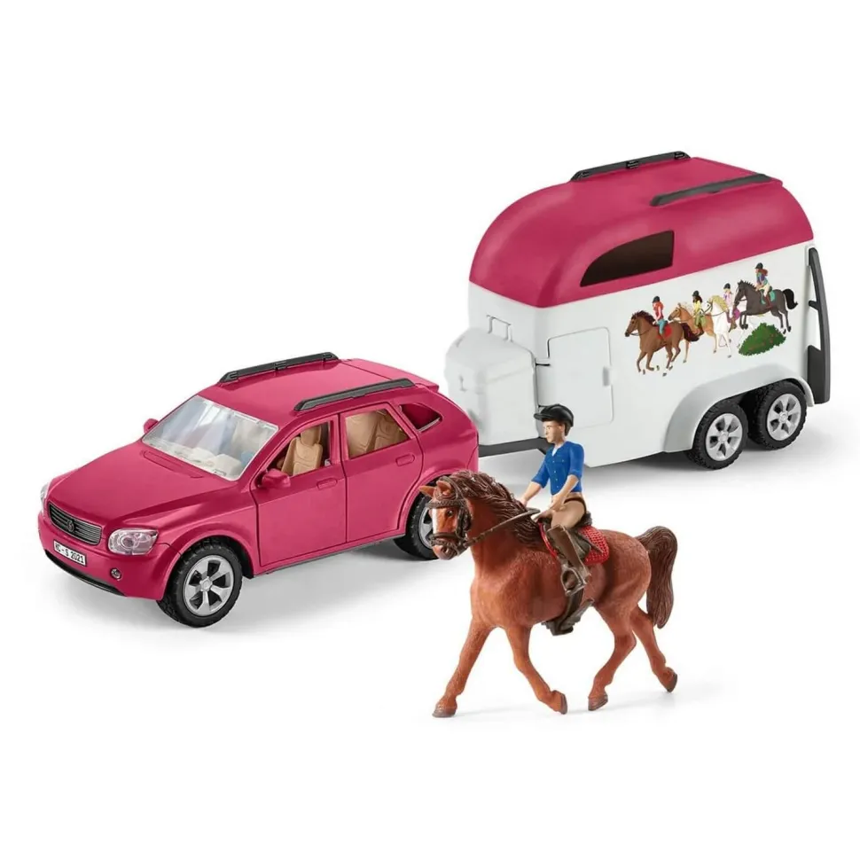 Voiture avec remorque pour chevaux - Schleich
