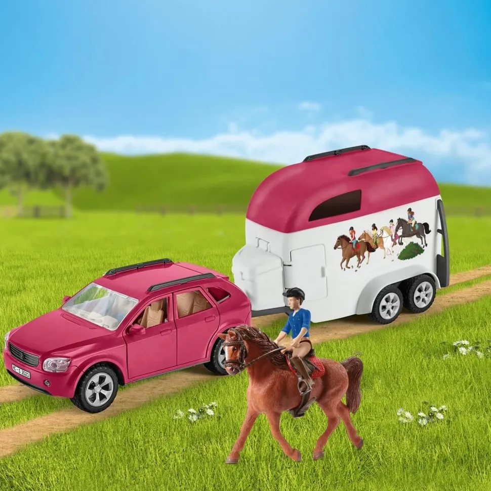 Voiture avec remorque pour chevaux - Schleich
