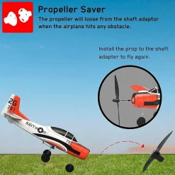 VOLANTEX T-28 Trojan 4CH 400mm Brushed avec Gyro EPP RTF - Volantex