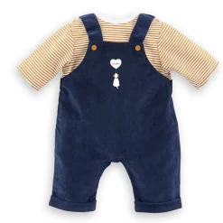 Vêtement pour Grand poupon 42 cm : T-shirt et Salopette marine - Corolle