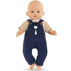 Vêtement pour Grand poupon 36 cm : T-shirt et salopette marine - Corolle