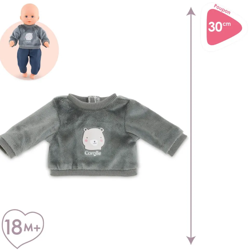 Vêtement pour mon premier poupon Corolle 30 cm : Sweat Ourson - Corolle