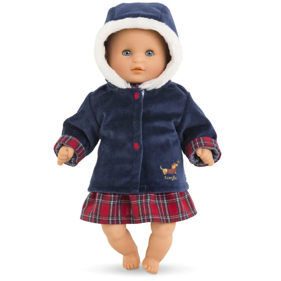 Vêtement pour poupon 30 cm : Manteau- Corolle en fêtes - Corolle