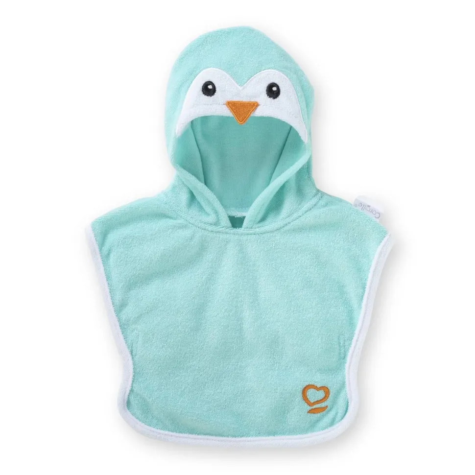 Vêtement pour poupon 30 cm : Cape de bain pingouin - Corolle