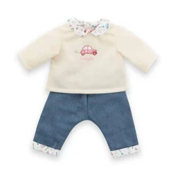 Vêtement pour poupon 30 cm : T-shirt et jean- Week-end à paris - Corolle