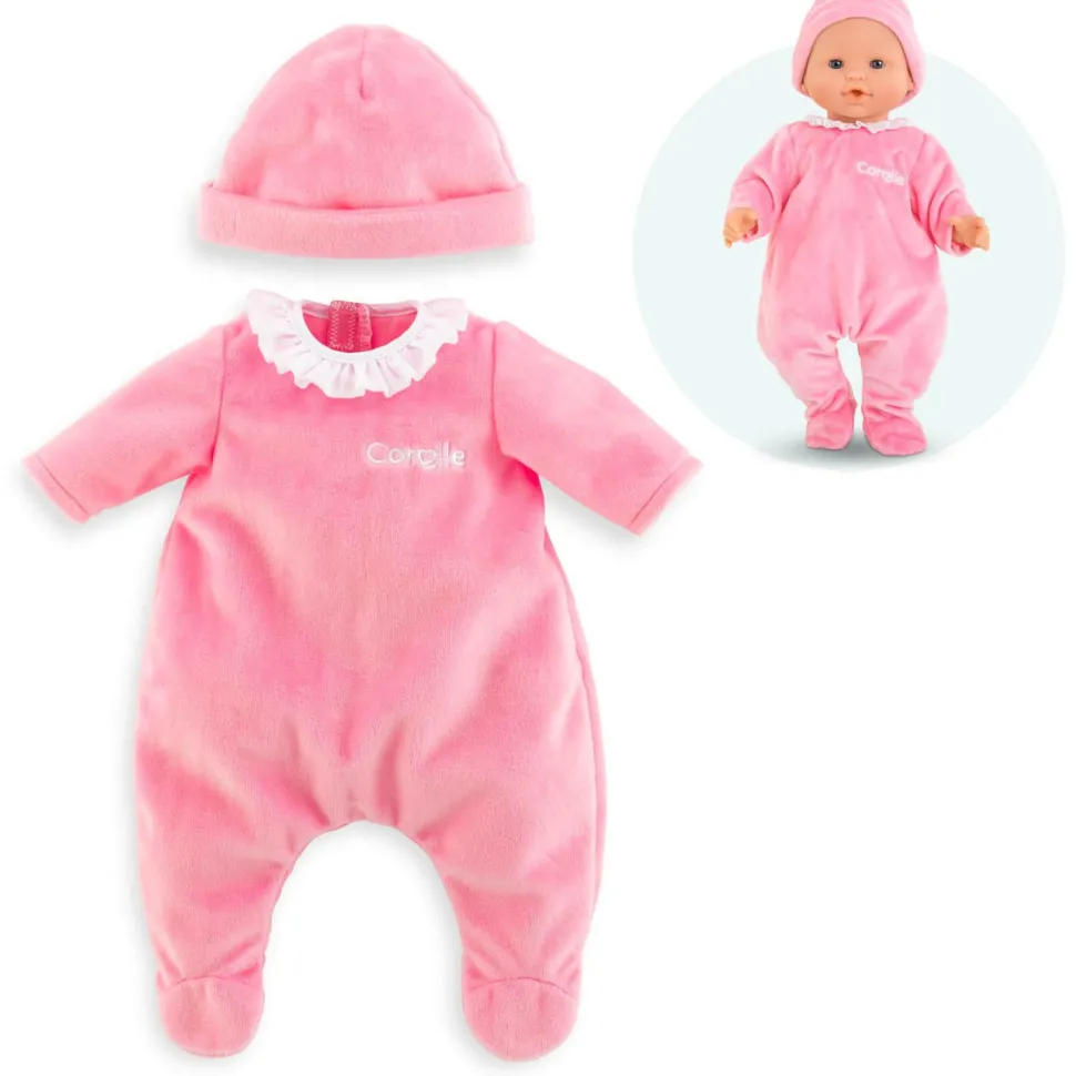 Vêtements pour grands poupons 36 cm Mon classique Corolle : Pyjama Rose et Bonnet - Corolle