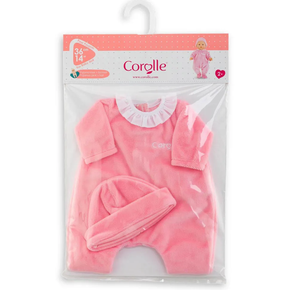 Vêtements pour grands poupons 36 cm Mon classique Corolle : Pyjama Rose et Bonnet - Corolle