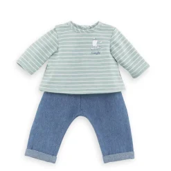 Vêtements pour mon premier poupon Corolle 30 cm : Pantalon et marinière Bords de Loire - Corolle