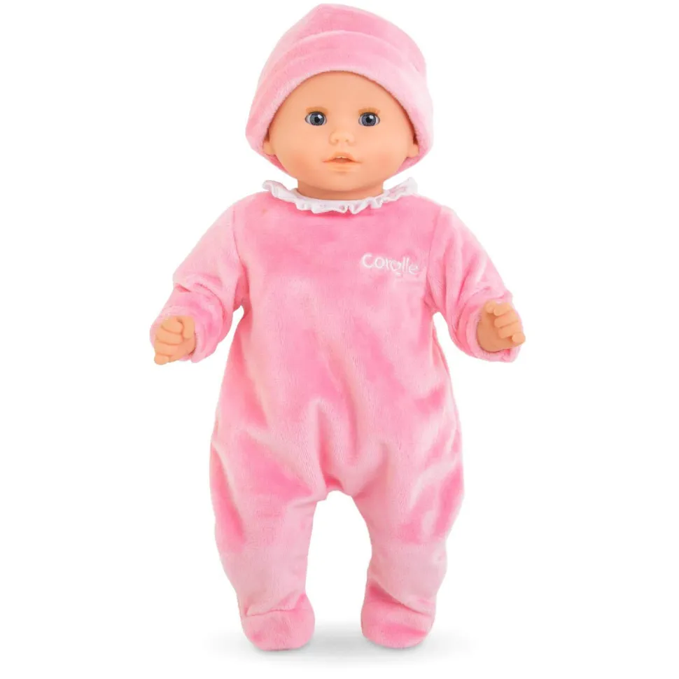 Vêtements pour petit poupon 30 cm : Pyjama Rose et Bonnet - Corolle