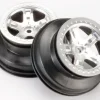 Wheels, SCT satin chrome, beadlock style, dual profile - Traxxas