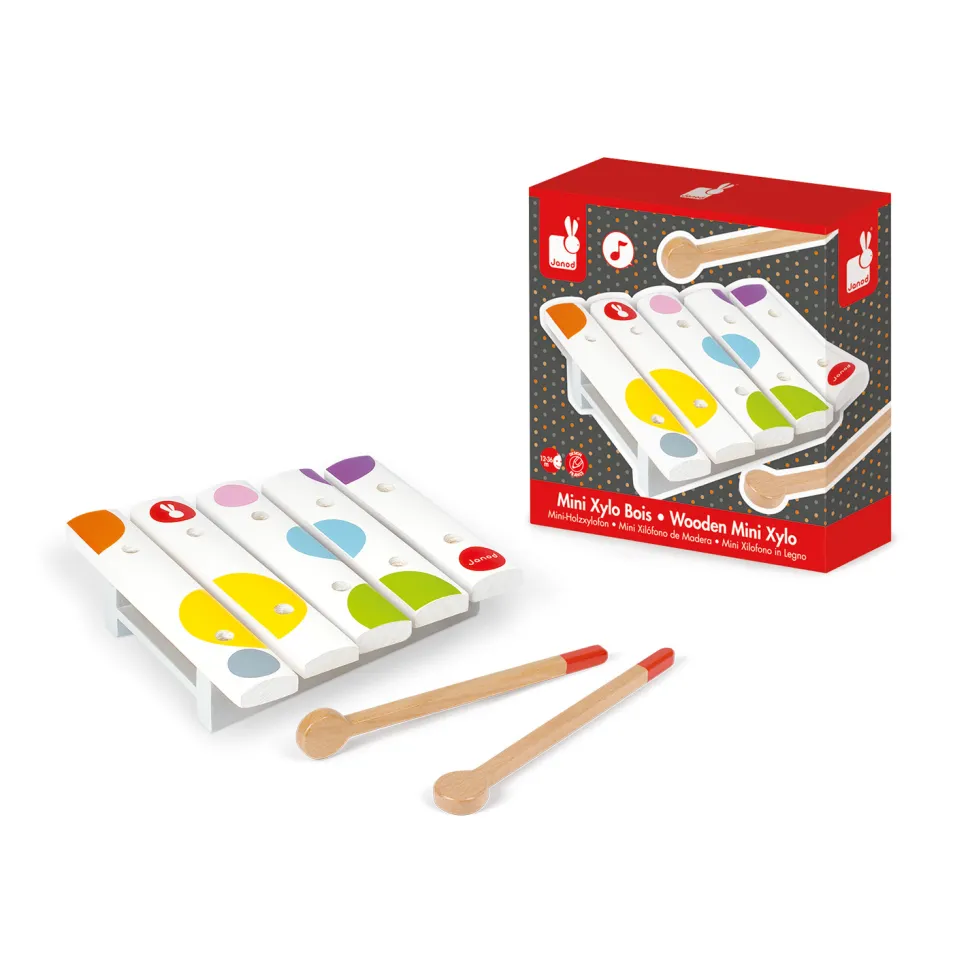 Xylophone Mini xylo en bois confetti : 5 tons - Janod