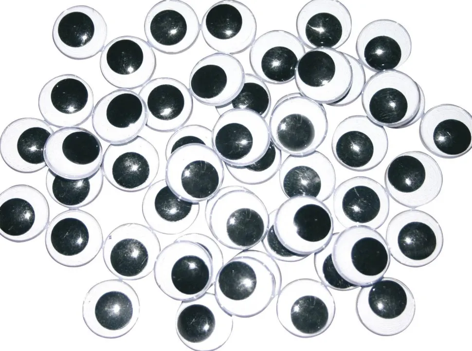 Yeux mobiles 18 mm noir/blanc, set de 50 - Eduplay
